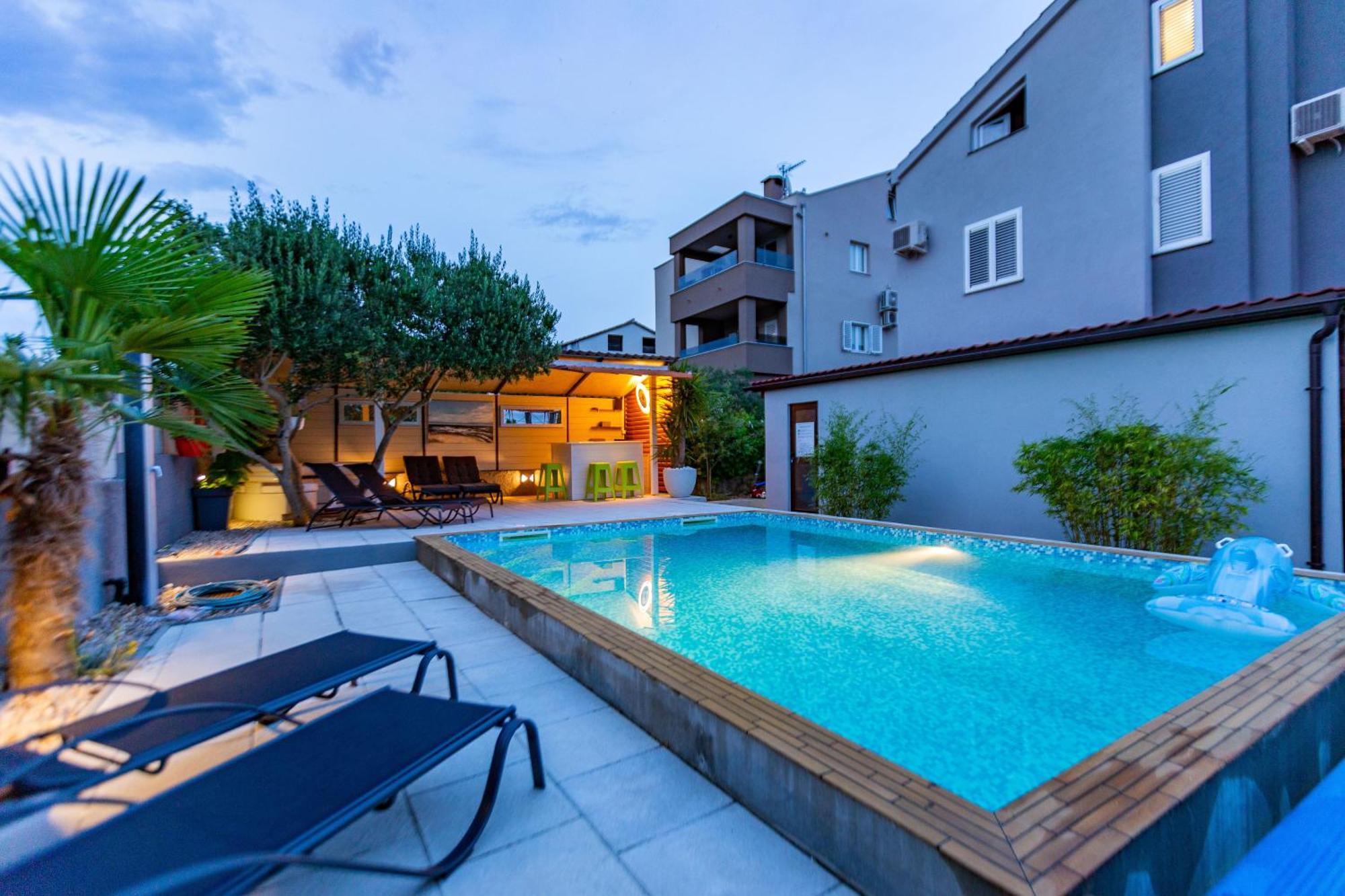 Katina Apartment With Private Pool Zadar Exterior photo